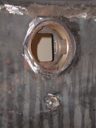 Detail střílnové vložky - interiér