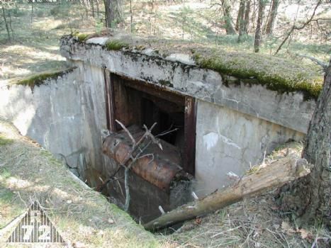 Objekt CE pro zbraň G (9 cm minomet). Na střelnici v Hlbokém (Slovensko) byl postaven v roce 1936 ve vzdálenosti 11900 m od nulového bodu.