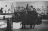 Elektrárna Strž Kroměříž - vrchní stražmistr - Ladislav Hanačík, strážmistr - Škraňka (psovod). Vlevo stojící četník je dovybaven kožešinovým límcem.