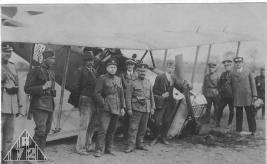 Letiště Kroměříž 1924 - Ing. Kašpar, Kpt. Šemora Viktor, Hanačík Ladislav